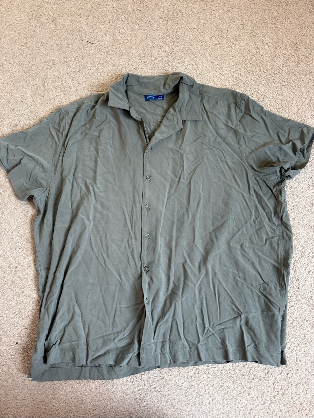 Apt. 9 Olive Green Short-Sleeve Button-Down Shirt